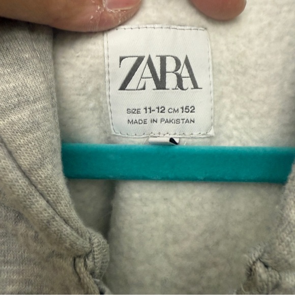 Zara Heather Gray Casual Hoodie kids 11-12 - Picture 2 of 3